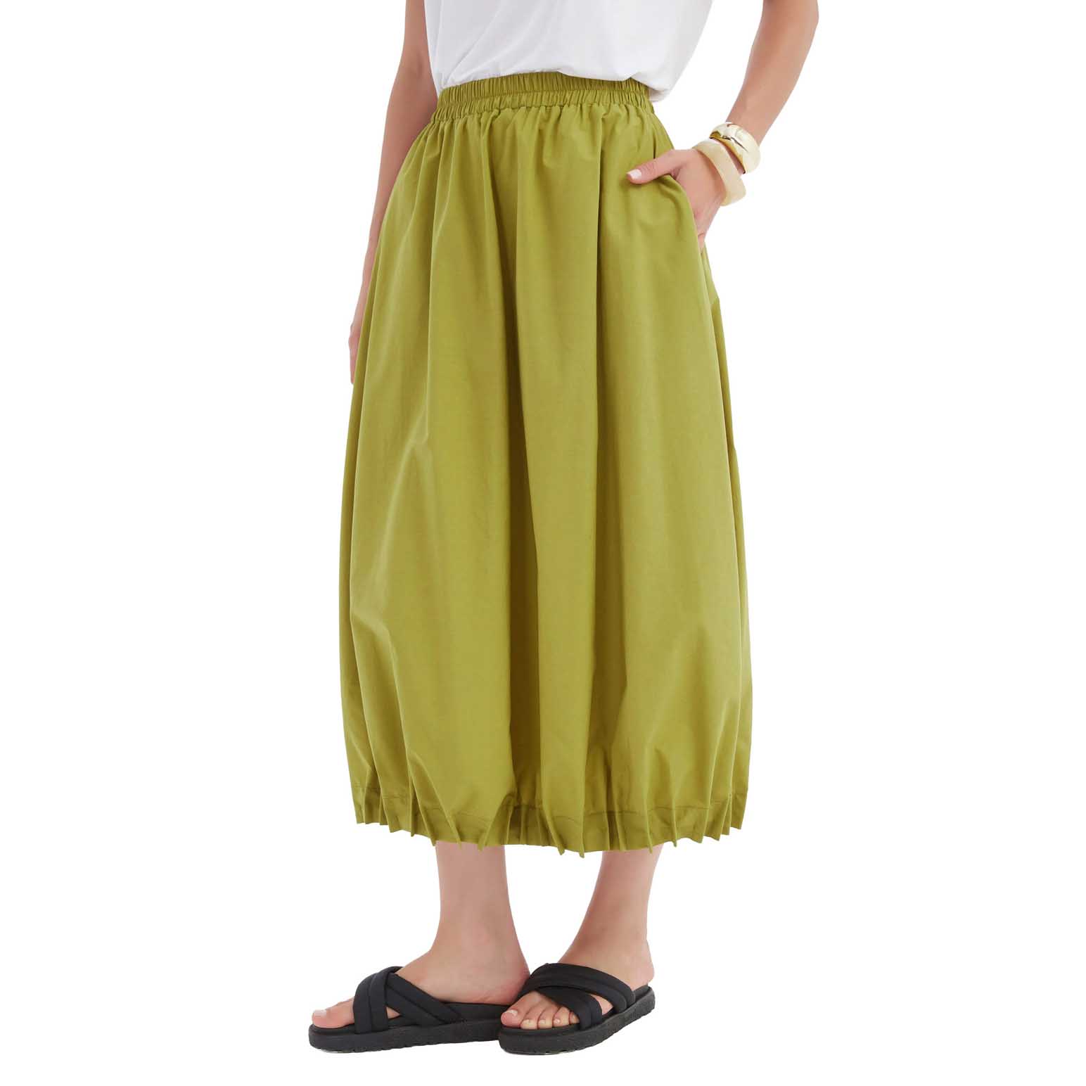TIRELLI Pin Tuck Hem Skirt